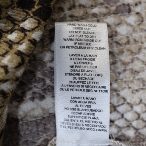 Michael Kors Stretch Snake Print Sequin Front Figure Flattering Large - Picture 9 of 11